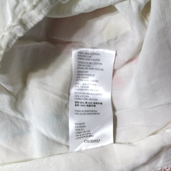 By Anthropologie Felipa Dress Ikat Midi Multicolored smocked waist XS Petite - Picture 11 of 11